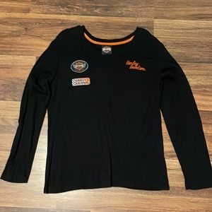 Harley Davidson long Sleeve Tee Shirt Ladies Sz XL